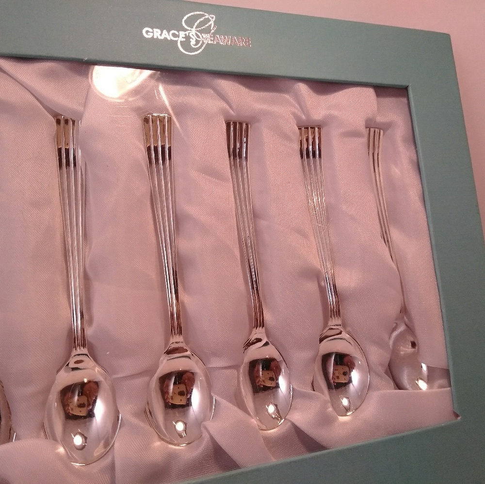 Grace's Teaware Silver Plated Tea Spoons (Set 6)